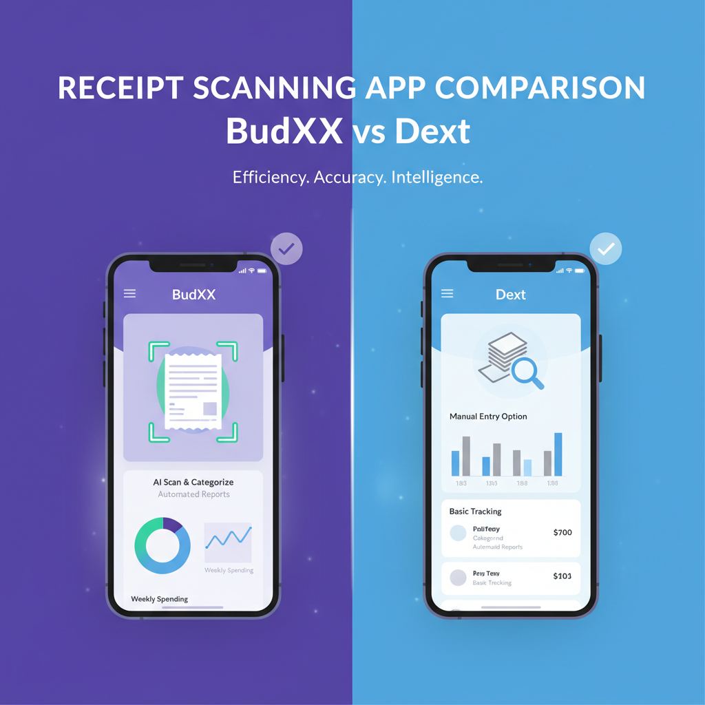 BudgetX vs Dext receipt scanning app comparison - which expense tracking app is right for you?