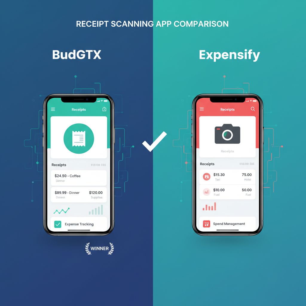 BudgetX vs Expensify receipt scanning app comparison - which expense tracking app is better?
