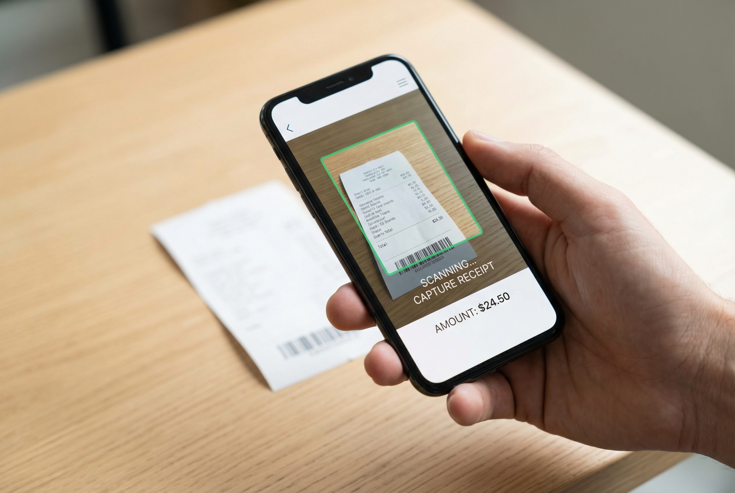 Scanning receipts with smartphone app