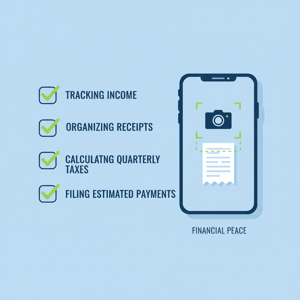 Freelancer Q2 estimated tax preparation checklist illustration